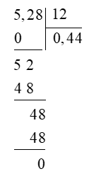 Tính (theo mẫu) : 5,28 : 12 (ảnh 2)