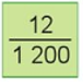 Biểu diễn phân số dưới dạng tỉ số phần trăm (theo mẫu): 12/1200 (ảnh 1)