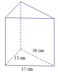 Cho lăng trụ đứng tam giác có độ dài các cạnh đáy là (ảnh 1)