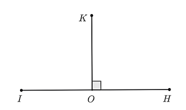 Cho góc {HOK} = 90 độ) và vẽ tia \(OI\) sao cho tia \(OK\) là tia phân giác của \ (ảnh 1)
