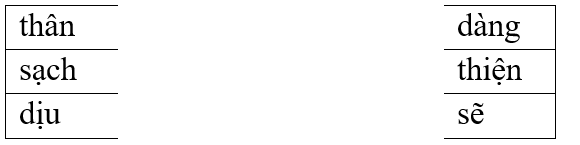 Hãy ghép 2 tiếng với nhau để tạo thành từ đúng. (ảnh 1)