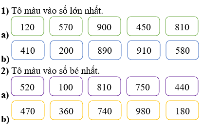 Tô màu vào số lớn nhất. (ảnh 1)
