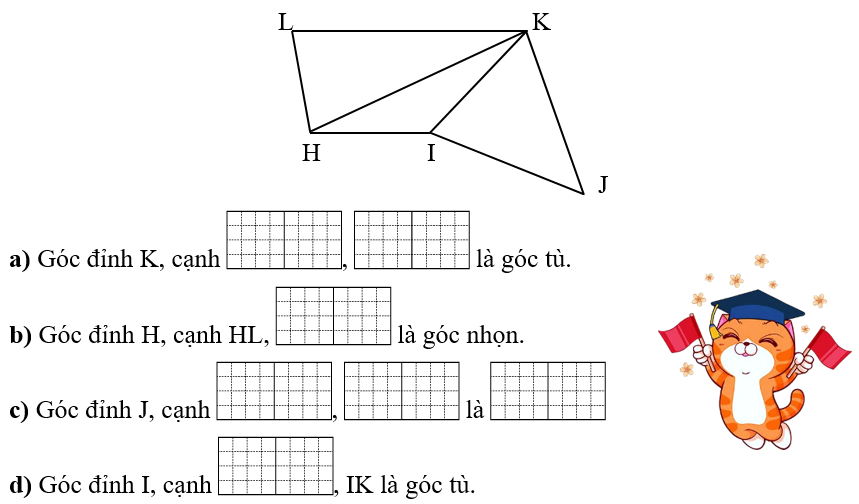 Điền vào ô trống cho thích hợp. (ảnh 1)
