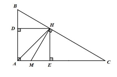 Cho \[\Delta ABC\] vuông tại \A, ( {AB < AC} và các điểm (ảnh 1)