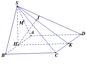Cho hình chóp S.ABCD có đáy là hình vuông ABSCD (ảnh 1)