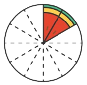 Hình vẽ nào dưới đây đã tô màu 1/4 hình?  (ảnh 1)