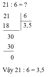 Tính (theo mẫu) : 21 : 6 (ảnh 2)
