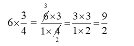 Tính (theo mẫu): 6x 3/4 (ảnh 1)