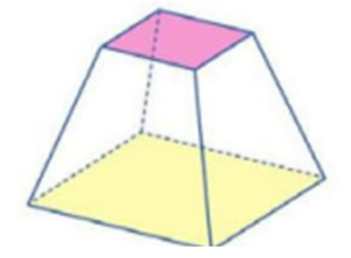 [VD] Người ta x&acirc;y dựng một ch&acirc;n th&aacute;p bằng b&ecirc; t&ocirc;ng c&oacute; dạng khối ch&oacute;p cụt tứ gi&aacute;c đều (ảnh 1)