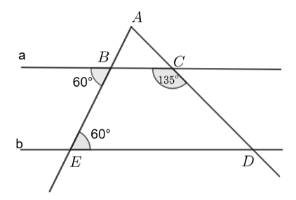 Cho hình vẽ, biết aBE = 60 độ , (ảnh 1)