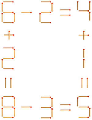 Lương và Uyên đang thi nhau xếp diêm thành bài toán. Lương xếp được câu nào, Uyên liền giải ra ngay câu ấy.  (ảnh 2)