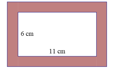 Bạn Hà dự định làm một khung ảnh hình chữ nhật sao cho phần trong của khung là hình chữ (ảnh 1)