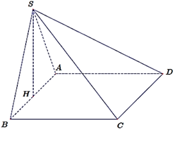 Cho h&igrave;nh ch&oacute;p S.ABCD c&oacute; đ&aacute;y ABCD l&agrave; h&igrave;nh chữ nhật với AB = 2a,AD = 3a (ảnh 1)