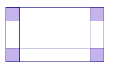 Một tấm sắt hình chữ nhật có chu vi là 48 cm. Người ta cắt ở mỗi góc tấm (ảnh 1)