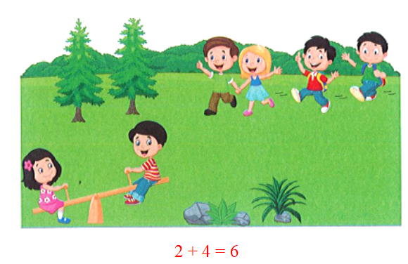 Viết phép tính thích hợp với bức tranh: (ảnh 2)