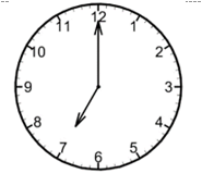 Bây giờ là 7 giờ đúng. Biết rằng sau ít nhất xphút thì kim phút trùng lên kim giờ. Hỏi \(x\) gần nhất với giá trị nào trong các giá trị dưới đây? (ảnh 1)