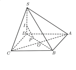 Cho hình chóp S.ABCD có đáy ABCD là hình bình hành tâm O. (ảnh 1)