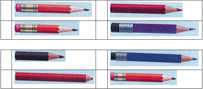 Đánh dấu () vào ô trống trước chiếc bút dài hơn: (ảnh 1)