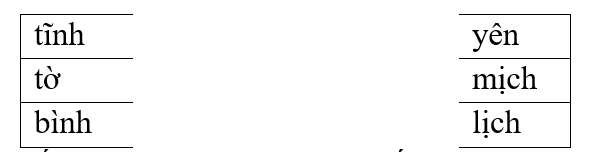 Em hãy nối các tiếng ở cột bên trái với các tiếng ở cột bên phải để tạo thành từ đúng: (ảnh 1)