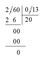 Tính (theo mẫu): 2,6 : 0,13 (ảnh 1)