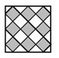 Tìm tỉ lệ diện tích của phần bị bôi xám so với toàn bộ hình vuông lớn trong hình dưới đây?   Dạng toán tìm tỉ lệ diện tích. (ảnh 1)