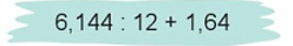 Tính giá trị của mỗi biểu thức sau: 6,144 : 12 + 1,64 (ảnh 1)