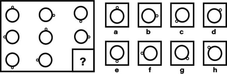 A group of black squares with circles and letters

Description automatically generated