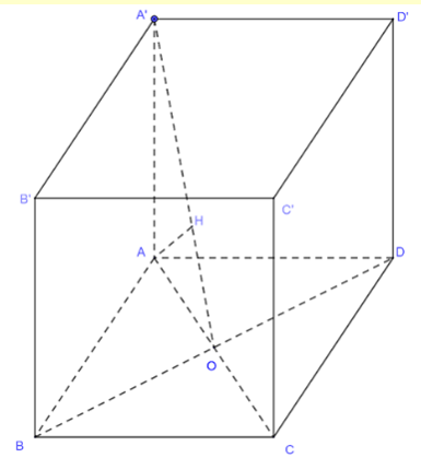 Cho lăng trụ đứng ABCD.A'B'C'D' đáy là hình thoi có cạnh bằng a (ảnh 1)