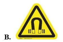 Biển báo nào dưới đây cảnh báo khu vực có từ trường? (ảnh 2)