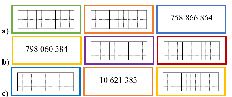 Viết số thích hợp vào ô trống để tạo thành ba số liên tiếp. (ảnh 1)