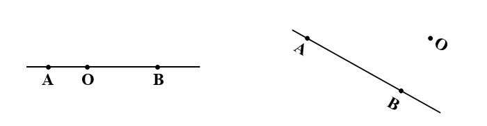 Vẽ đường thẳng qua O vuông góc với đoạn thẳng AB. (ảnh 1)