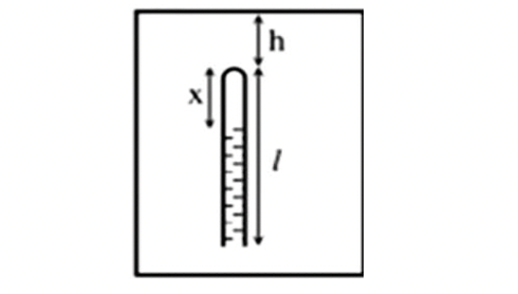 Ấn ống chìm vào trong nước theo phương thẳng đứng, đầu kín ở trên. Để giữ ống trong nước sao cho đầu trên của ống thấp hơn mặt nước đoạn h=10cm thì lực F cần đặt lên ống bằng bao nhiêu Newton? (ảnh 1)