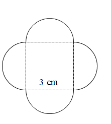 Tính độ dài của sợi dây thép dùng để uốn thành bông hoa như hình sau (không kể hình vuông). (ảnh 1)