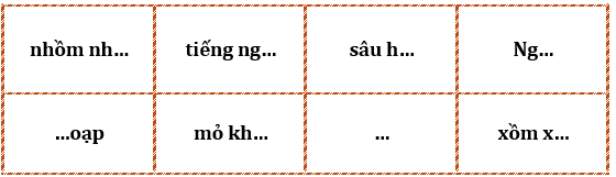 Điền vần oam, oăm và dấu thanh vào chỗ trống rồi viết lại các từ. (ảnh 1)