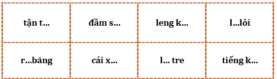 Điền vần en, eng, uy và dấu thanh vào chỗ trống rồi viết lại các từ. (ảnh 1)