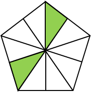 Phân số chỉ số phần đã tô màu hình vẽ là:   (ảnh 1)