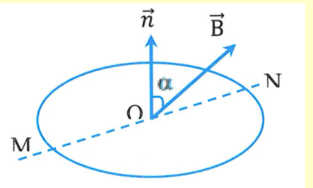 Một khung dây hình tròn diện tích S = 15cm2 gồm N = 10 vòng dây, đặt trong từ trường đều có (ảnh 2)