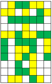 A yellow and green squares

Description automatically generated
