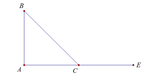 Tam giác \(ABC\) vuông cân ở \(A\). (ảnh 1)