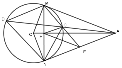 Từ điểm \(A\) ở bên ngoài đường tròn (ảnh 1)