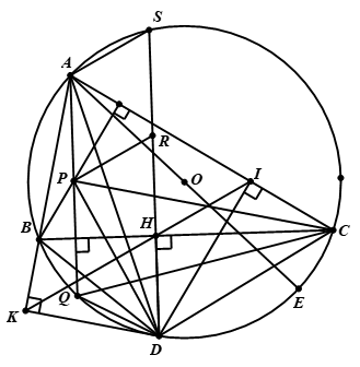 Cho tam giác nhọn \(ABC\) nội tiếp đường tròn (ảnh 1)