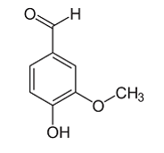 Vanillin là hợp chất thiên nhiên, được sử dụng rộng rãi với chức năng phụ gia bổ sung hương thơm trong các loại đồ ăn, đồ uống, bánh kẹo, nước hoa,…. Vanillin có cấu tạo như sau: (ảnh 1)