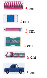 Viết vào ô trống độ dài thích hợp của các đồ vật dưới đây: (ảnh 3)