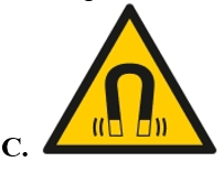 Biển báo nào dưới đây cảnh báo khu vực từ trường? (ảnh 3)