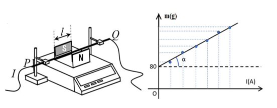 Bạn Trang đ&atilde; tiến h&agrave;̀nh th&iacute; nghiệm như h&igrave;nh b&ecirc;n để x&aacute;c định cảm ứng từ B trong l&ograve;ng của nam ch&acirc;m. Nam ch&acirc;m được (ảnh 1)