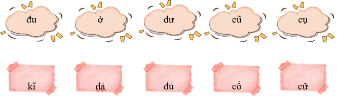 Nối các tiếng sau đây để tạo thành từ có nghĩa và viết lại:  (ảnh 1)