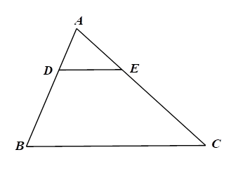 Cho hình bên, trong đó DE, BC, AD = 12cm,DB = 18 cm và CE = 30 cm. Độ dài AC là (ảnh 1)