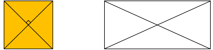 Tô màu vào hình có hai đường chéo vuông góc với nhau. (ảnh 2)