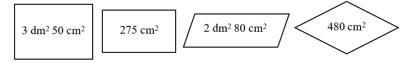 Tô màu vào hình có diện tích lớn nhất. (ảnh 1)