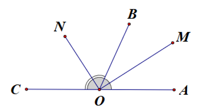 Cho hình vẽ dưới đây biểu diễn định lí: “Góc tạo bởi hai tia phân giác của hai góc kề bù là một góc vuông”. (ảnh 1)